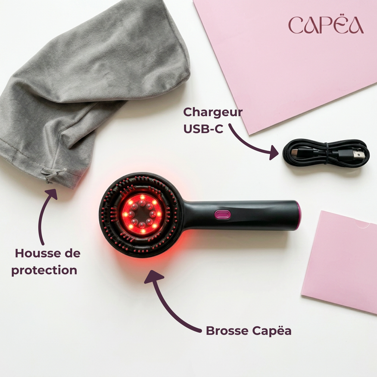 Brosse 3 en 1 anti chute